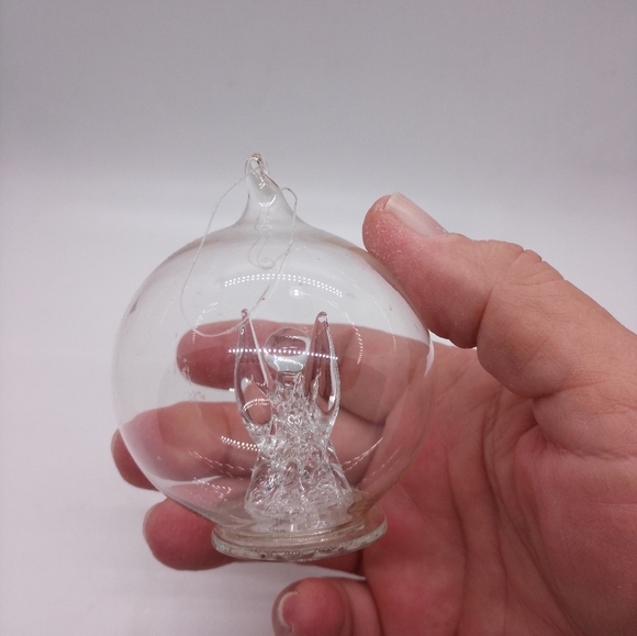 Hand Blown Glass Angel Christmas Holiday Ornament - Picture 4 of 6